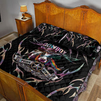 Cowboy Pride Month Sounds Gay Im in Quilt Bed Set Y2K Tribal Chrome With Rainbow Scarf Cow
