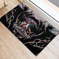 Cowboy Pride Month Sounds Gay Im in Rubber Doormat Y2K Tribal Chrome With Rainbow Scarf Cow