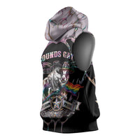 Cowboy Pride Month Sounds Gay Im in Sleeveless Hoodie Y2K Tribal Chrome With Rainbow Scarf Cow