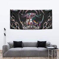 Cowboy Pride Month Sounds Gay Im in Tapestry Y2K Tribal Chrome With Rainbow Scarf Cow