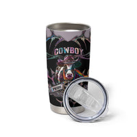 Cowboy Pride Month Sounds Gay Im in Tumbler Cup Y2K Tribal Chrome With Rainbow Scarf Cow