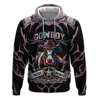Cowboy Pride Month Sounds Gay Im in Zip Hoodie Y2K Tribal Chrome With Rainbow Scarf Cow