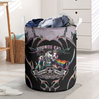 Cowboy Pride Month Sounds Gay Im in Laundry Basket Y2K Tribal Chrome With Rainbow Scarf Cow Version 2