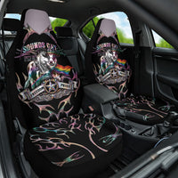 Cowboy Pride Month Sounds Gay Im in Car Seat Cover Y2K Tribal Chrome With Rainbow Scarf Cow Version 2