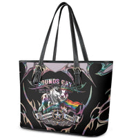 Cowboy Pride Month Sounds Gay Im in Leather Tote Bag Y2K Tribal Chrome With Rainbow Scarf Cow Version 2