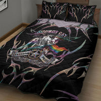 Cowboy Pride Month Sounds Gay Im in Quilt Bed Set Y2K Tribal Chrome With Rainbow Scarf Cow Version 2