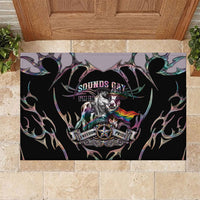 Cowboy Pride Month Sounds Gay Im in Rubber Doormat Y2K Tribal Chrome With Rainbow Scarf Cow Version 2