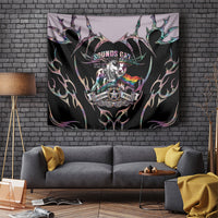 Cowboy Pride Month Sounds Gay Im in Tapestry Y2K Tribal Chrome With Rainbow Scarf Cow Version 2