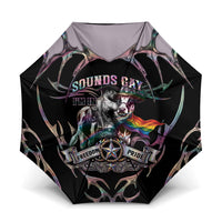 Cowboy Pride Month Sounds Gay Im in Umbrella Y2K Tribal Chrome With Rainbow Scarf Cow Version 2