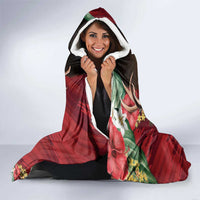 Antigua and Barbuda Hooded Blanket Tropical Flowers Stag Deer - Wonder Print Shop