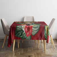 Antigua and Barbuda Tablecloth Tropical Flowers Stag Deer - Wonder Print Shop
