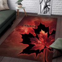 Canada Maple Leaf Area Rug Red Galaxy Style - Wonder Print Shop