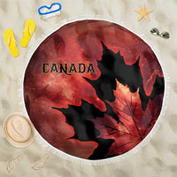 Canada Maple Leaf Beach Blanket Red Galaxy Style - Wonder Print Shop
