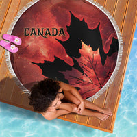 Canada Maple Leaf Beach Blanket Red Galaxy Style - Wonder Print Shop