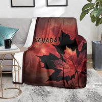 Canada Maple Leaf Blanket Red Galaxy Style - Wonder Print Shop