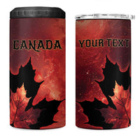 Personalized Canada Maple Leaf 4 in 1 Can Cooler Tumbler Red Galaxy Style - Wonder Print Shop
