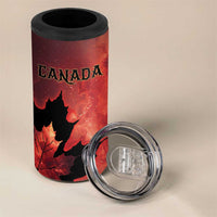 Personalized Canada Maple Leaf 4 in 1 Can Cooler Tumbler Red Galaxy Style - Wonder Print Shop