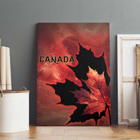 Canada Maple Leaf Canvas Wall Art Red Galaxy Style - Wonder Print Shop