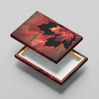 Canada Maple Leaf Canvas Wall Art Red Galaxy Style - Wonder Print Shop