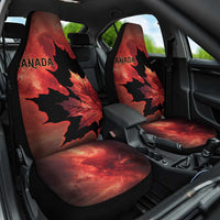 Canada Maple Leaf Car Seat Cover Red Galaxy Style - Wonder Print Shop