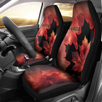 Canada Maple Leaf Car Seat Cover Red Galaxy Style - Wonder Print Shop