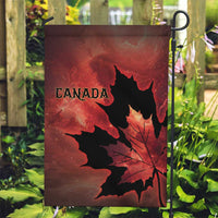 Canada Maple Leaf Garden Flag Red Galaxy Style - Wonder Print Shop