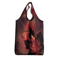 Canada Maple Leaf Grocery Bag Red Galaxy Style - Wonder Print Shop