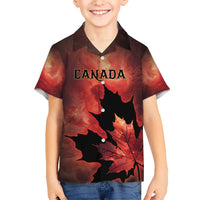 Personalized Canada Maple Leaf Hawaiian Shirt Red Galaxy Style - Wonder Print Shop