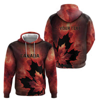 Personalized Canada Maple Leaf Hoodie Red Galaxy Style - Wonder Print Shop