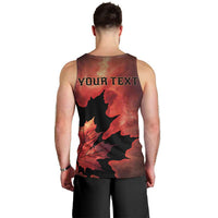 Personalized Canada Maple Leaf Men Tank Top Red Galaxy Style - Wonder Print Shop