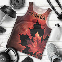 Personalized Canada Maple Leaf Men Tank Top Red Galaxy Style - Wonder Print Shop