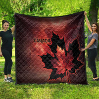 Canada Maple Leaf Quilt Red Galaxy Style - Wonder Print Shop