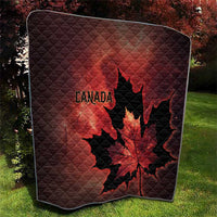 Canada Maple Leaf Quilt Red Galaxy Style - Wonder Print Shop