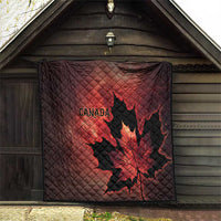 Canada Maple Leaf Quilt Red Galaxy Style - Wonder Print Shop