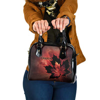 Canada Maple Leaf Shoulder Handbag Red Galaxy Style - Wonder Print Shop