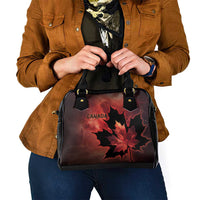 Canada Maple Leaf Shoulder Handbag Red Galaxy Style - Wonder Print Shop