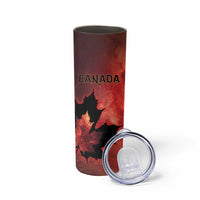 Personalized Canada Maple Leaf Skinny Tumbler Red Galaxy Style - Wonder Print Shop