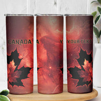 Personalized Canada Maple Leaf Skinny Tumbler Red Galaxy Style - Wonder Print Shop
