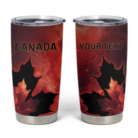 Personalized Canada Maple Leaf Tumbler Cup Red Galaxy Style - Wonder Print Shop