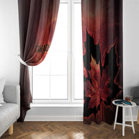 Canada Maple Leaf Window Curtain Red Galaxy Style - Wonder Print Shop