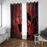 Canada Maple Leaf Window Curtain Red Galaxy Style - Wonder Print Shop