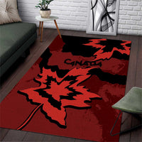 Canada Maple Leaf Area Rug Unique Style Red Version - Wonder Print Shop