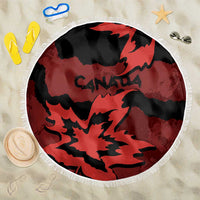 Canada Maple Leaf Beach Blanket Unique Style Red Version - Wonder Print Shop