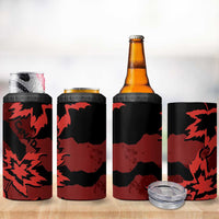 Canada Maple Leaf 4 in 1 Can Cooler Tumbler Unique Style Red Version - Wonder Print Shop