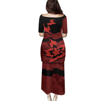 Canada Maple Leaf Family Matching Puletasi and Hawaiian Shirt Unique Style Red Version - Wonder Print Shop