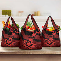 Canada Maple Leaf Grocery Bag Unique Style Red Version - Wonder Print Shop