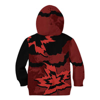 Canada Maple Leaf Kid Hoodie Unique Style Red Version - Wonder Print Shop