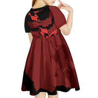 Canada Maple Leaf Kid Short Sleeve Dress Unique Style Red Version - Wonder Print Shop