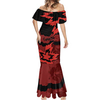 Canada Maple Leaf Mermaid Dress Unique Style Red Version - Wonder Print Shop