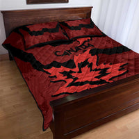 Canada Maple Leaf Quilt Bed Set Unique Style Red Version - Wonder Print Shop